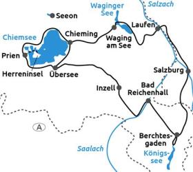 Cycling Holidays in the Chiemgau - map
